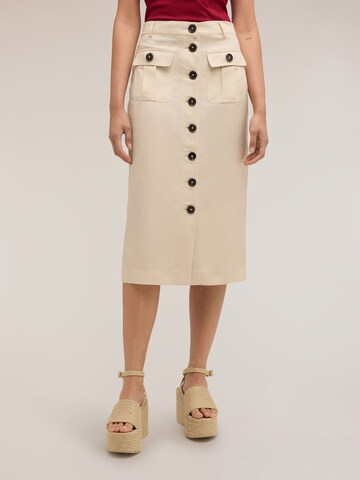 Jupe MOTIVI en beige : devant