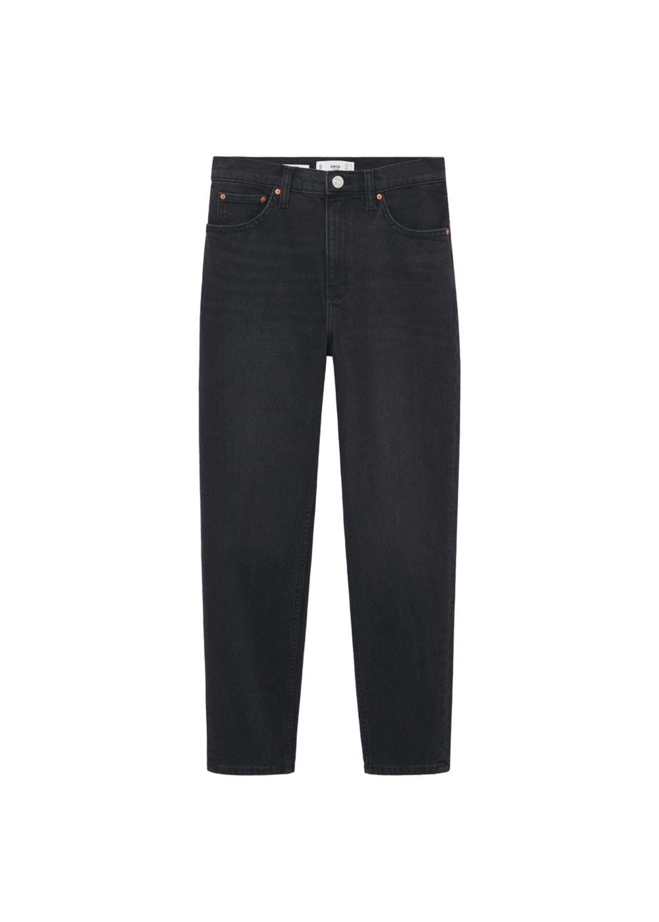 MANGO Regular Jeans in Schwarz: Vorderseite