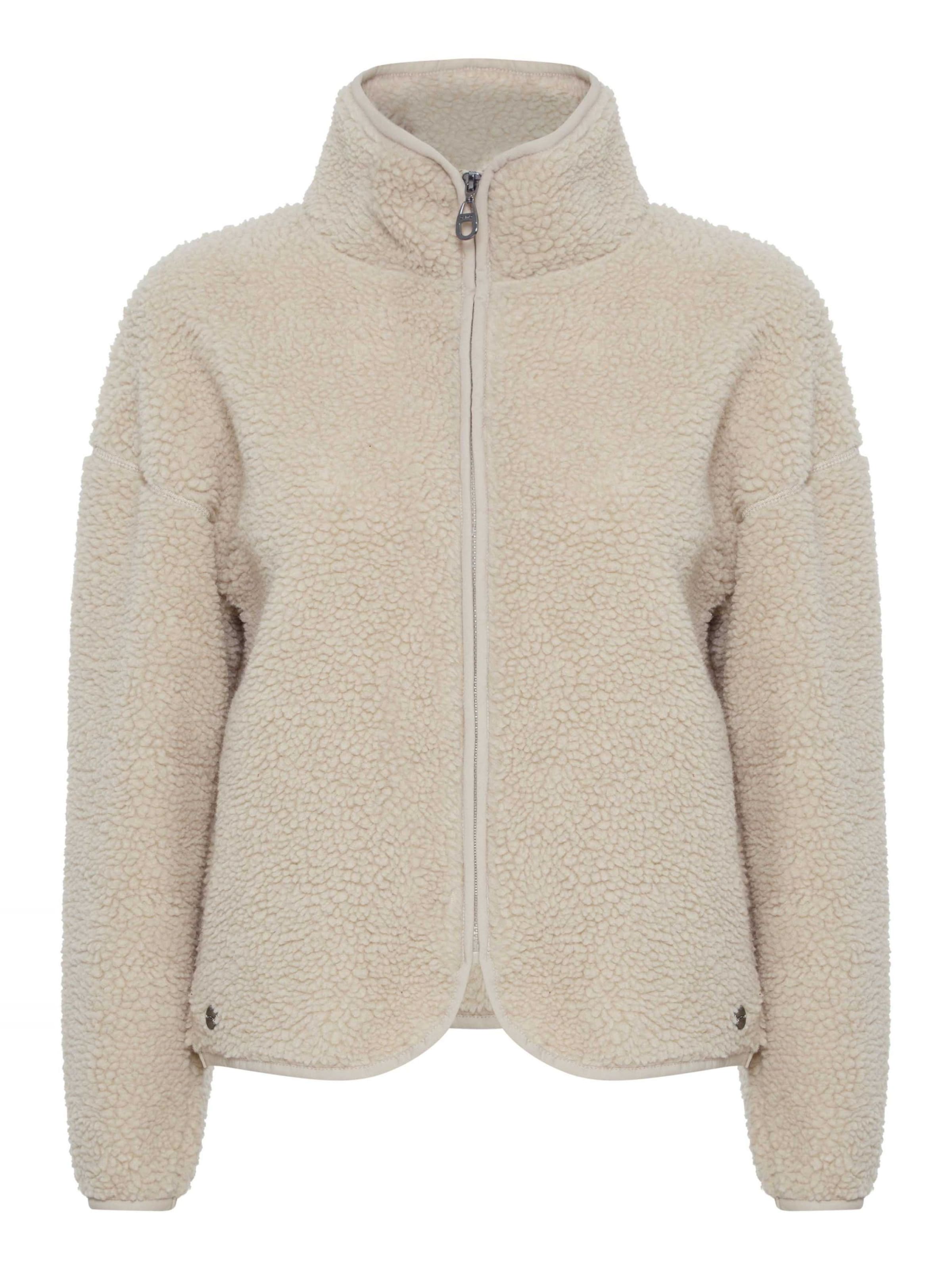 Oxmo Fleecejacke 'Tonje' in Grau: Vorderseite