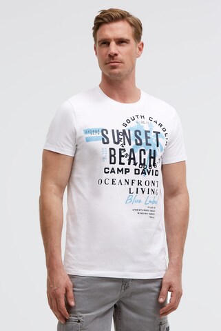 CAMP DAVID Shirt in White: front