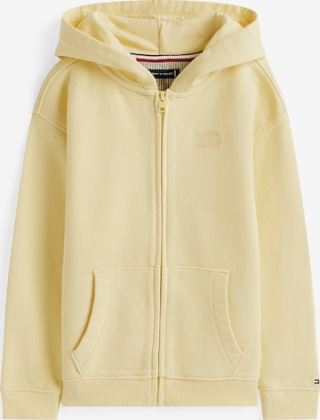 TOMMY HILFIGER Zip-Up Hoodie in Yellow: front