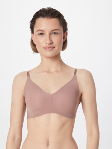 SLOGGI Bustier Melltartó 'ZERO Microfibre 2.0 H' - barna: elől