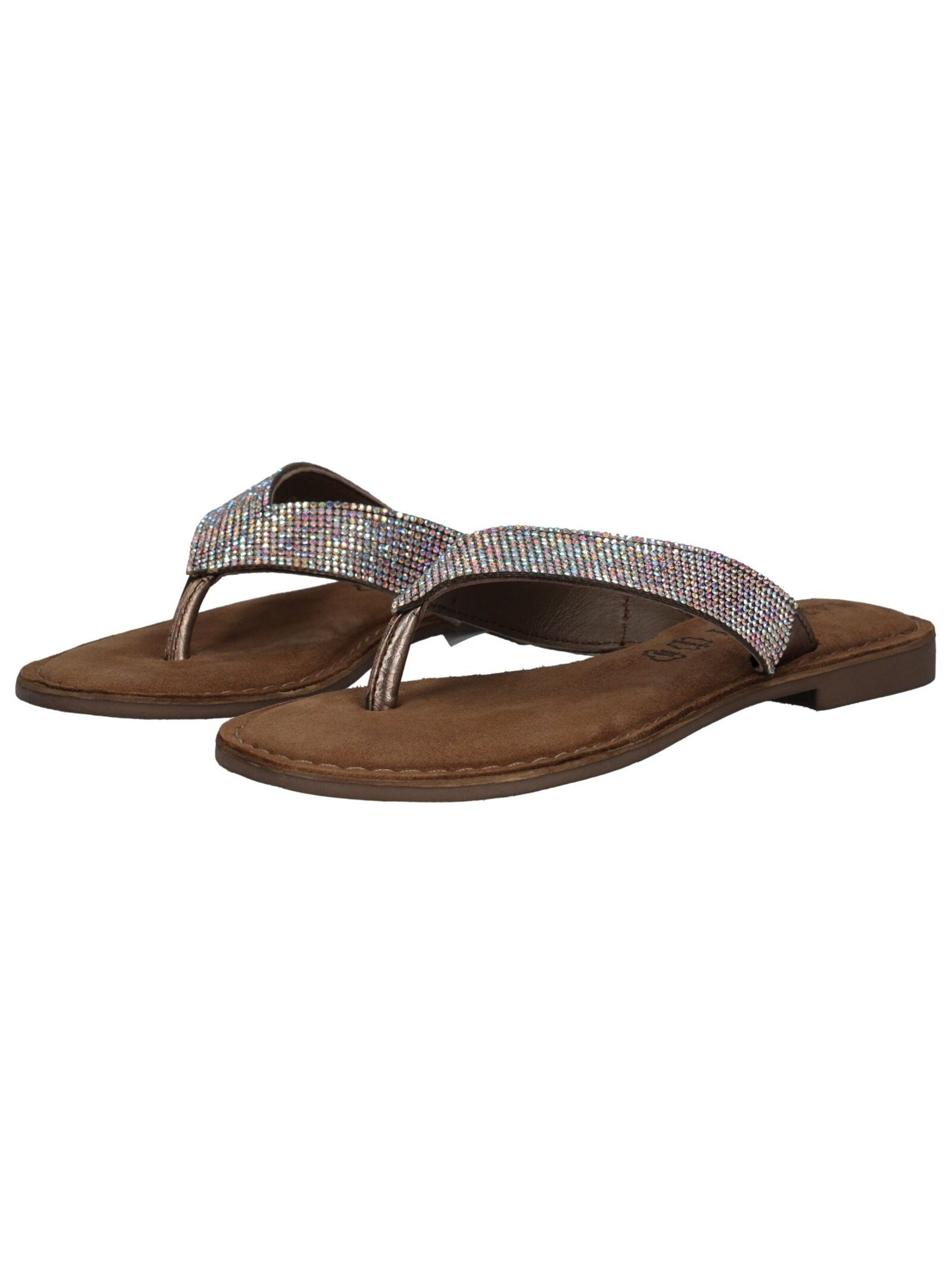 Tongs LAZAMANI en marron