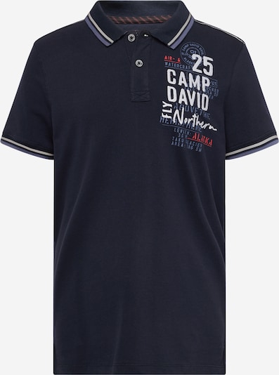 CAMP DAVID Shirt 'Alaska Ice Tour' in navy / taubenblau / rot / weiß, Produktansicht