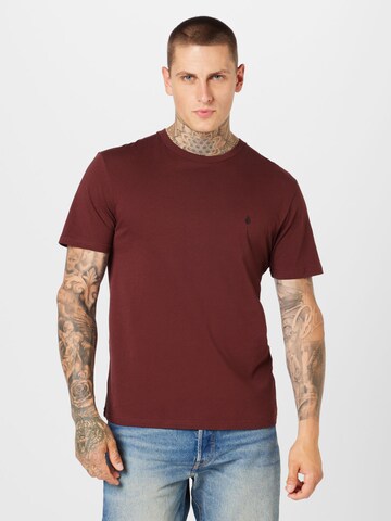 Volcom - Camiseta 'Stone Blanks' en marrón: frente