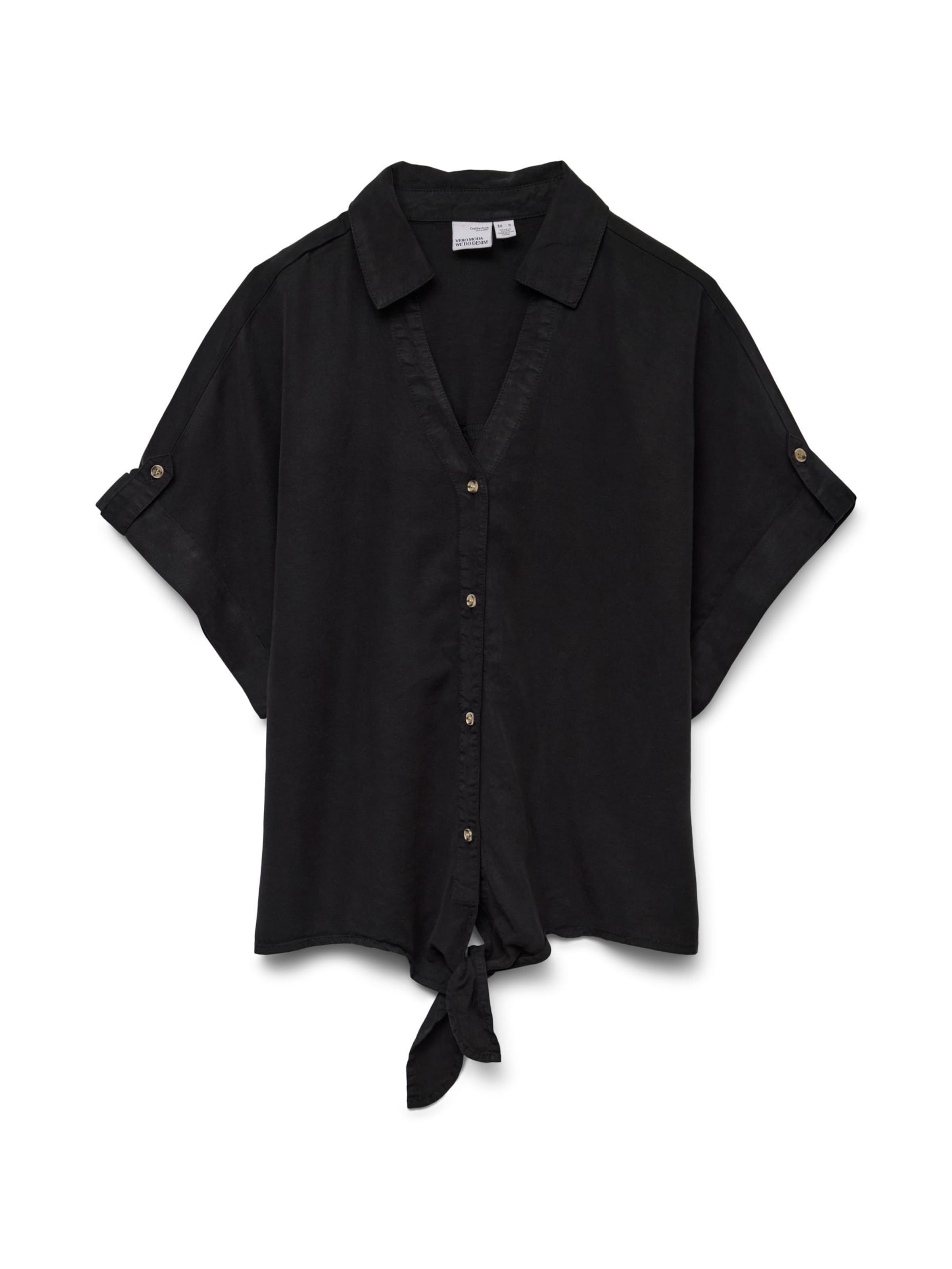 VERO MODA Bluse 'FLEUR' in Schwarz: Vorderseite