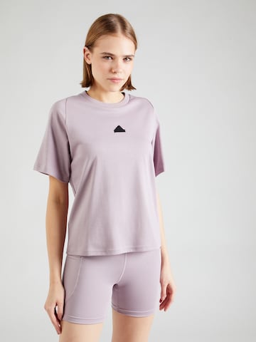 ADIDAS SPORTSWEAR - Camisa funcionais 'Z.N.E.' em roxo: frente