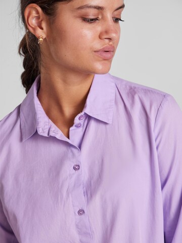 PIECES Shirt Dress in Purple