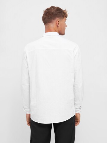 TOOche Regular fit Button Up Shirt 'Los Angeles' in White
