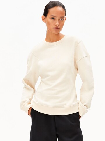 ARMEDANGELS Sweatshirt UN-WASTED BARREL in Beige: Vorderseite