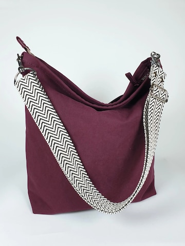 SANUMI Umhängetasche 'Canvas Hobobag' in Rot