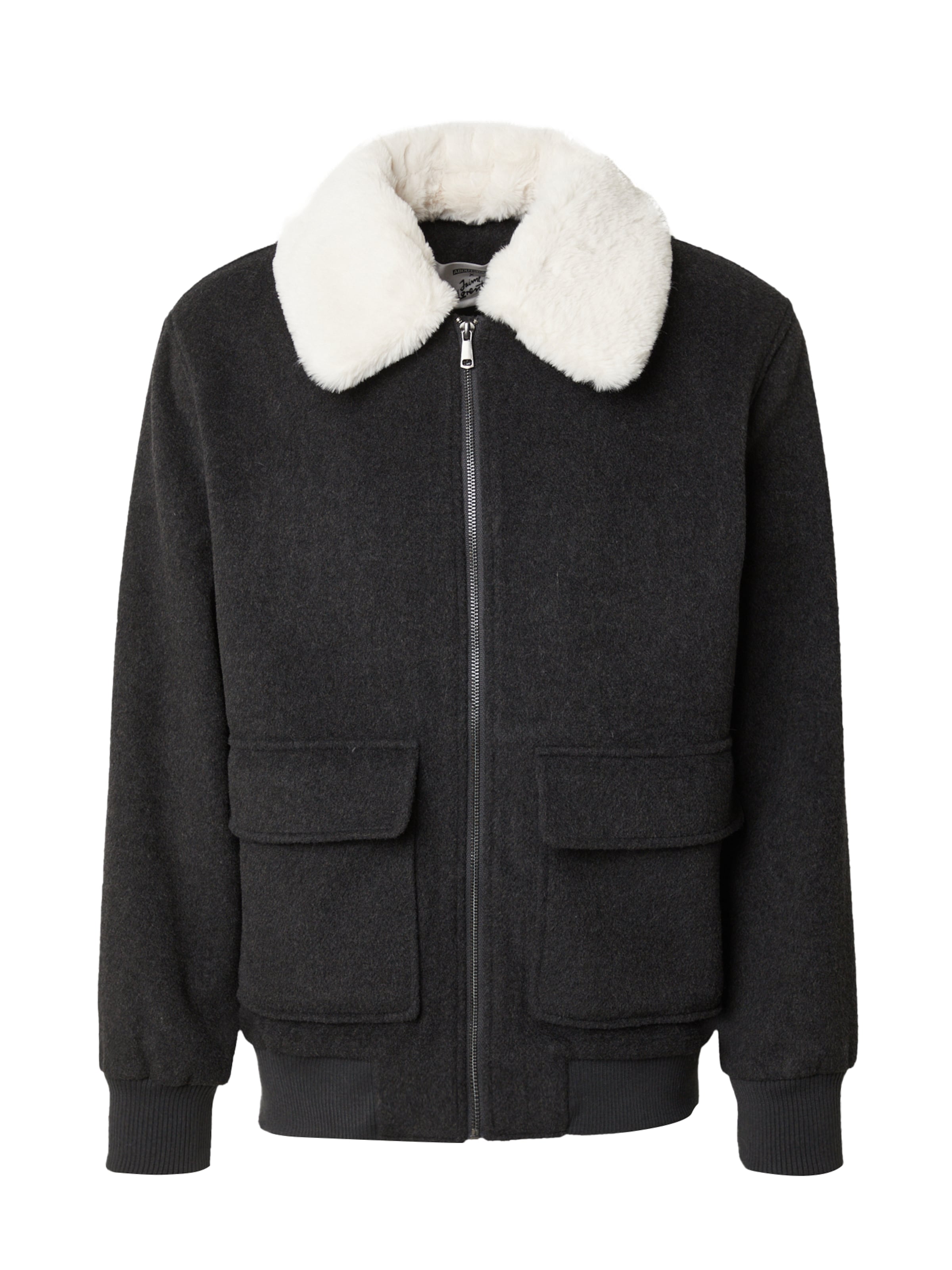 ABOUT YOU x Jaime Lorente Преходно яке &#x27;Fabrice&#x27; в сиво: отпред