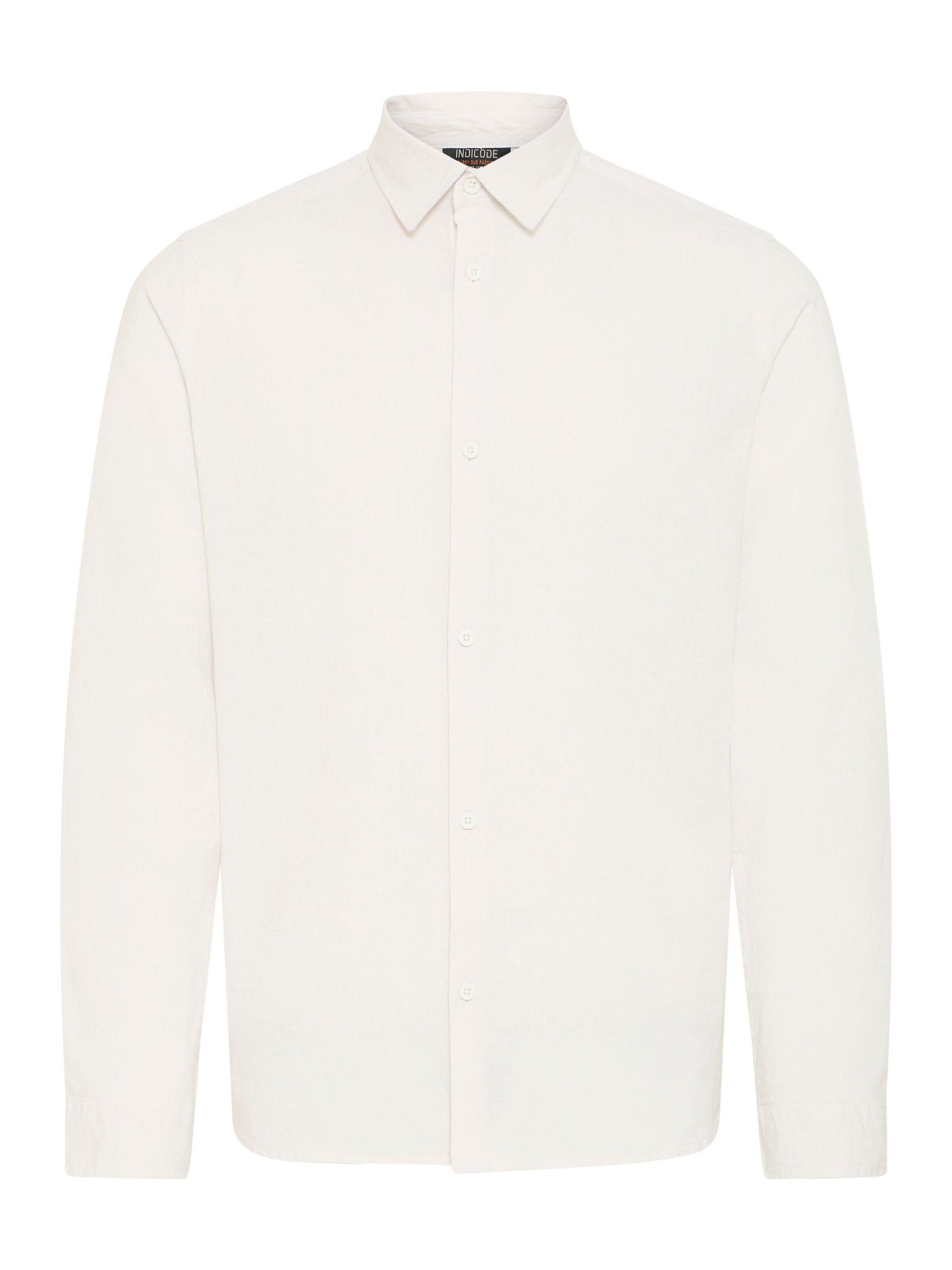 INDICODE JEANS Comfort fit Overhemd 'Monko' in Wit: voorkant