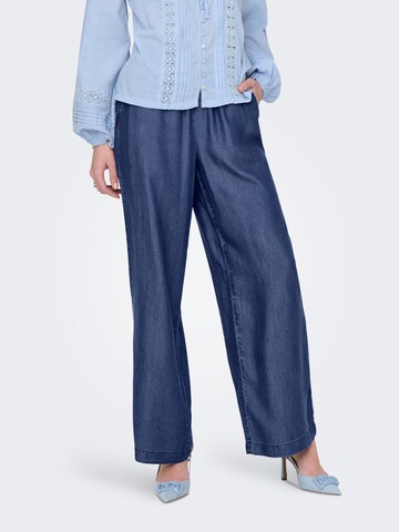 ONLY Wide Leg Hose 'ONLCHARIS' in Blau: Vorderseite