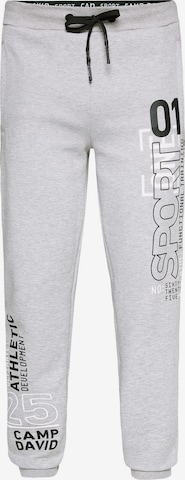 CAMP DAVID Tapered Pants in Grey: front