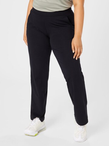 Regular Pantaloni de la Esprit Sport Curvy pe negru: față