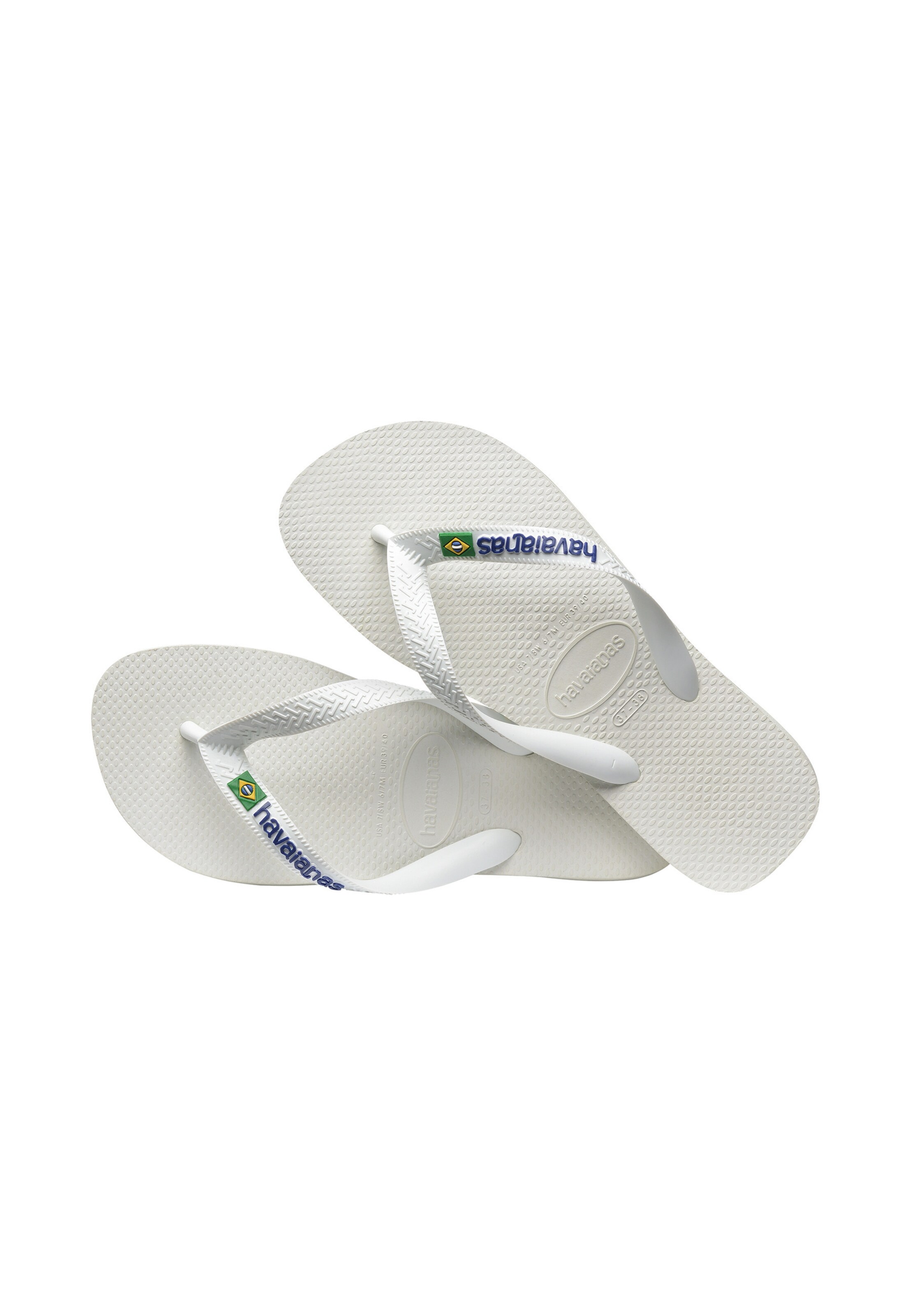 Tongs 'Brasil' HAVAIANAS en blanc