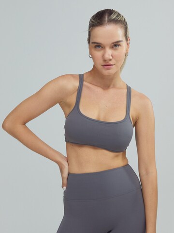 DRILLS Apparel Bralette Sports Bra 'ACTIVE DRILLS X-Strap Bra Grey' in Grey