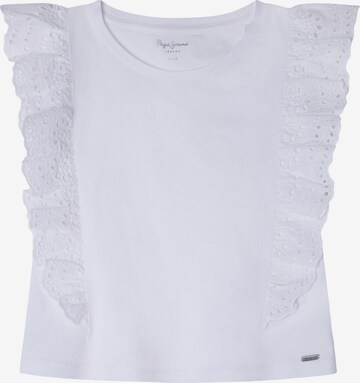 T-Shirt 'HILL' Pepe Jeans en blanc : devant