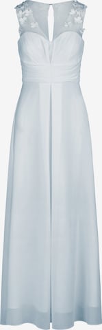 APART Abendkleid aus Mesh mit 3-D Blüten und Chiffon in Blau: predná strana