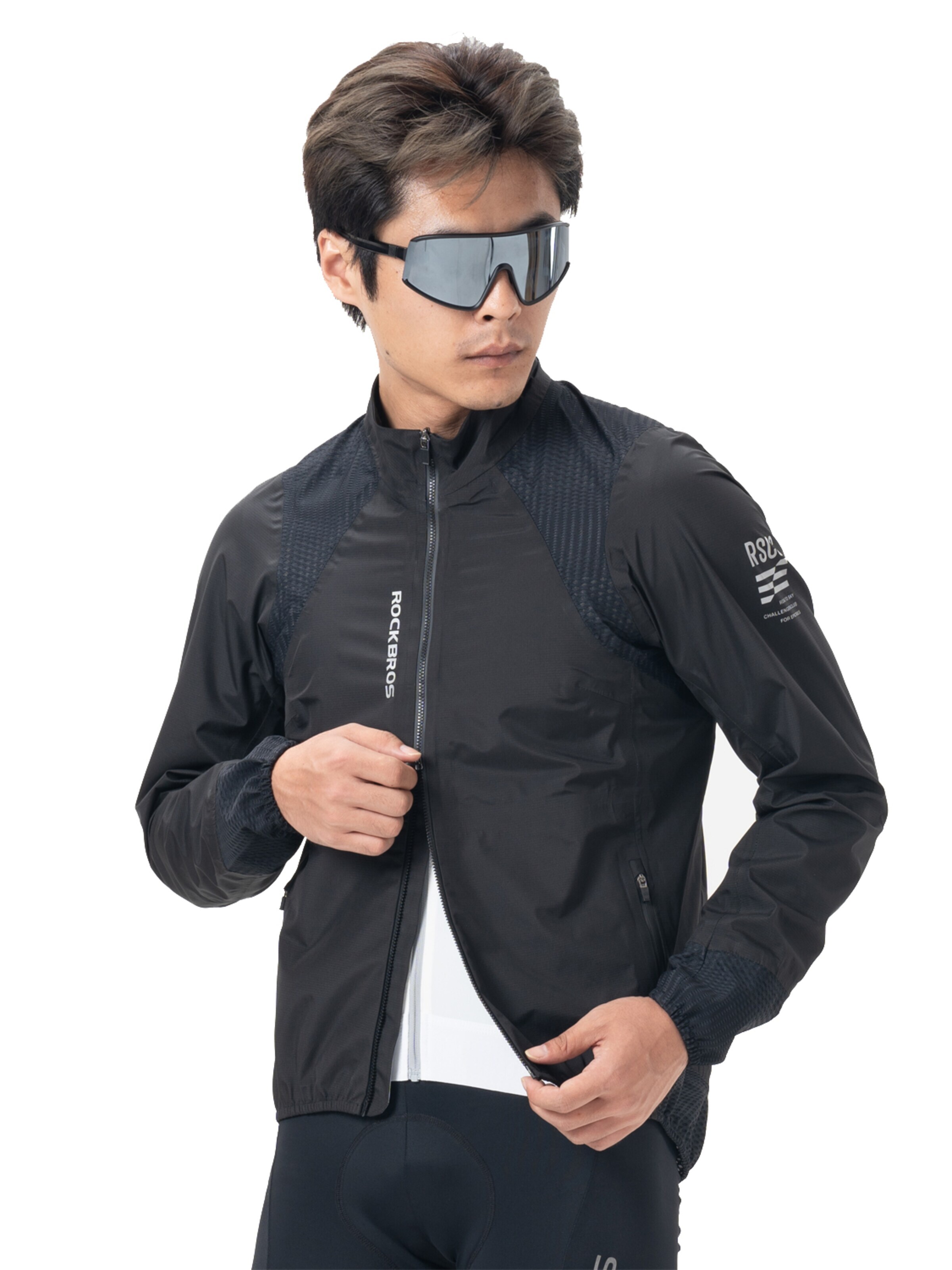 ROCKBROS Outdoor jacket in Black: front