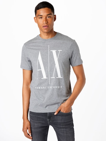 ARMANI EXCHANGE Средняя посадка Футболка '8NZTPA' в Серый: спереди