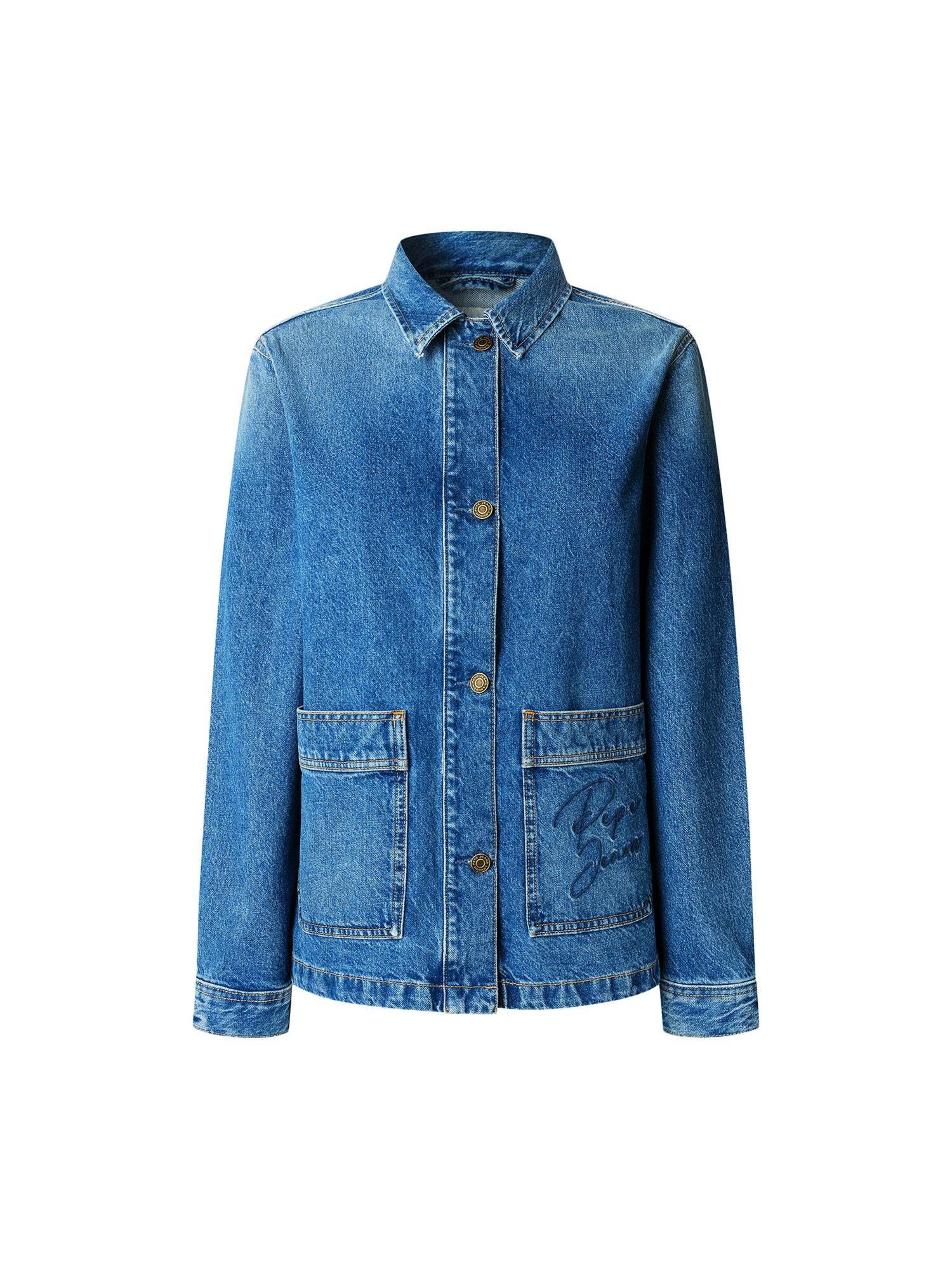 Pepe Jeans Tussenjas ' SHELBY ' in Blauw: voorkant