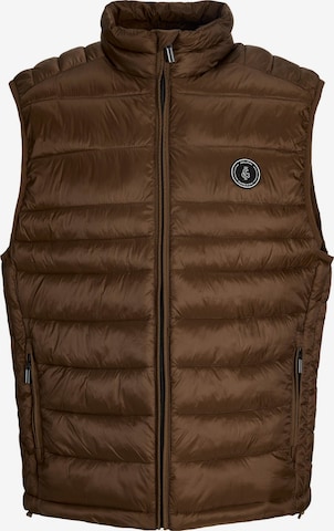 JACK & JONES Bodywarmer 'JJEKingsley' in Bruin: voorkant