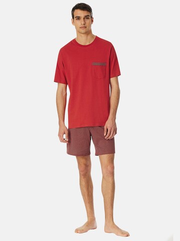 SCHIESSER - Pijama corto ' Comfort Nightwear ' en rojo: frente