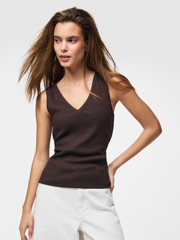 PIECES - Camiseta térmica 'PCBella' en marrón: frente