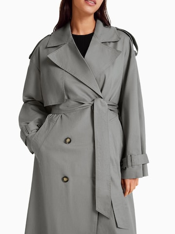 Bershka Between-seasons coat in Grey