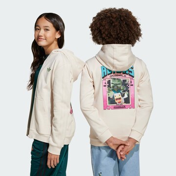 ADIDAS ORIGINALS Ζακέτα φούτερ 'Adidas Originals x Minecraft' σε λευκό