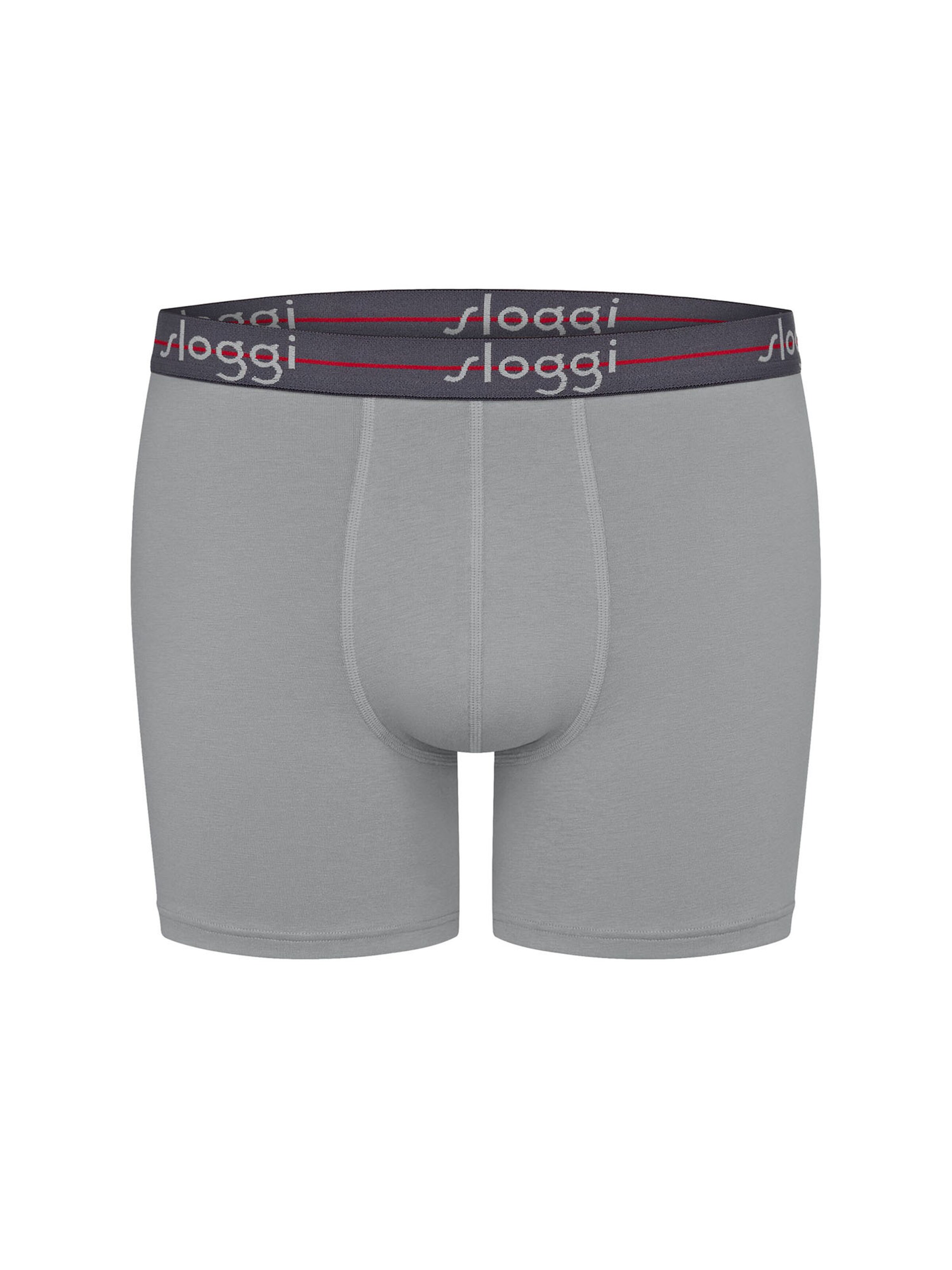 SLOGGI Langer Boxer ' Blue Start ' in Grau