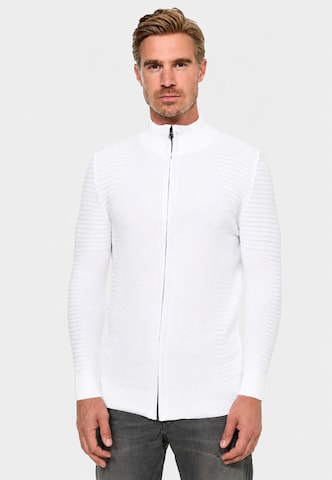 Rusty Neal Gebreid vest in Wit: voorkant