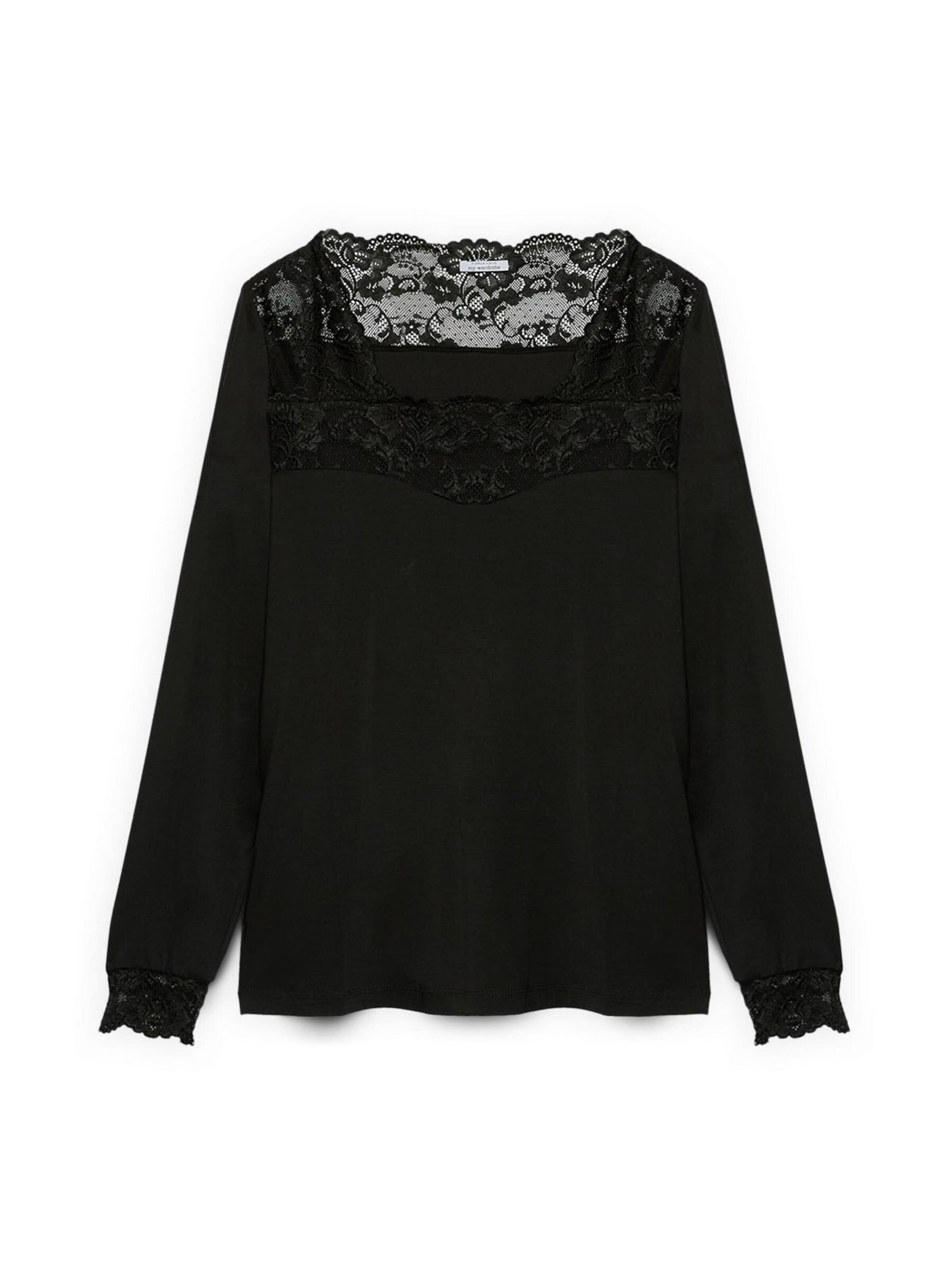 Camicia da donna di Fiorella Rubino in nero: frontale