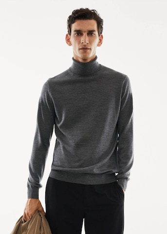 MANGO MAN Пуловер 'Willyt' в сиво: отпред