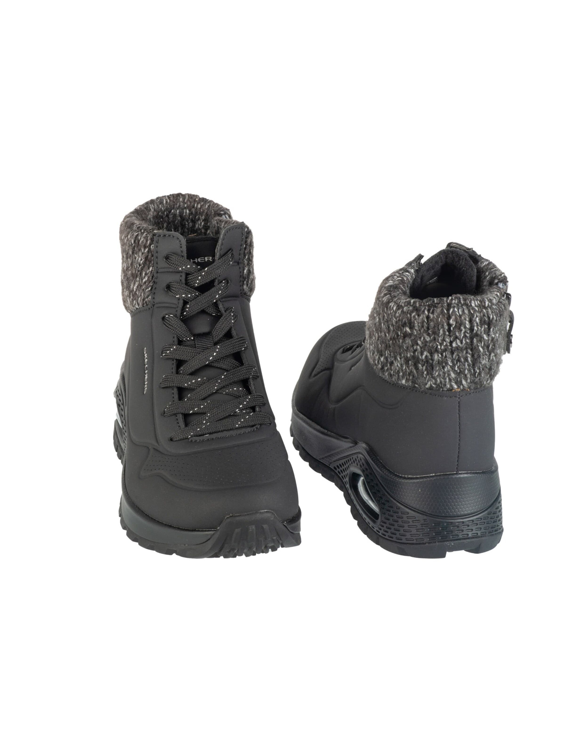 SKECHERS Veterlaarzen 'Skechers Uno Rugged - Darling' in Zwart