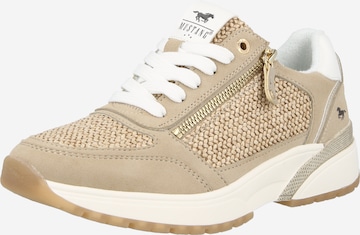 MUSTANG Matalavartiset tennarit värissä beige: etupuoli