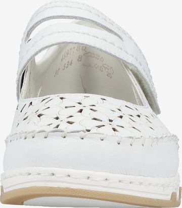 Rieker Ballet Flats with Strap '49977' in White