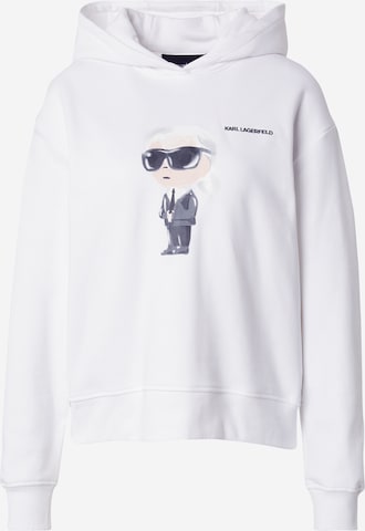 Felpa di Karl Lagerfeld in bianco: frontale