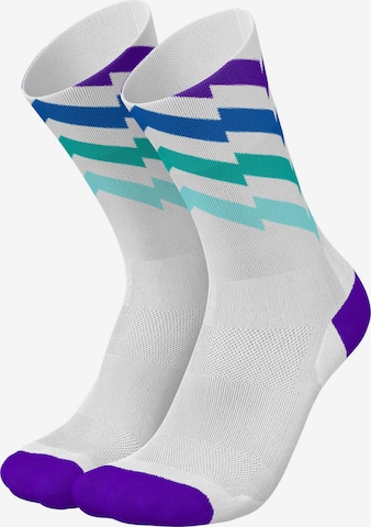 INCYLENCE Athletic Socks 'WAVES' in Purple: front
