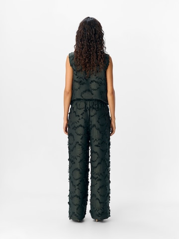 OBJECT Wide leg Trousers 'OBJBLAIR' in Grey