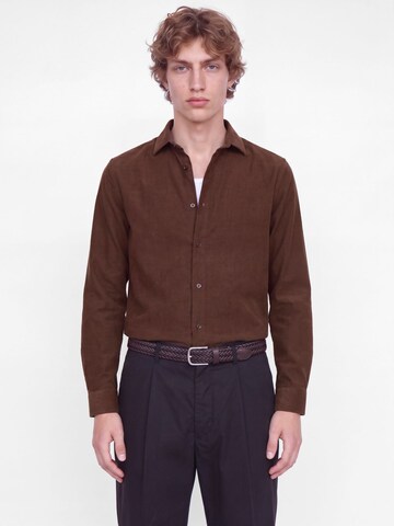 JACK & JONES Regular Fit Hemd in Braun: Vorderseite