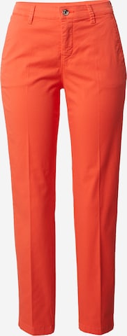 Coupe slim Pantalon chino 'Summer Spririt' MAC en orange : devant