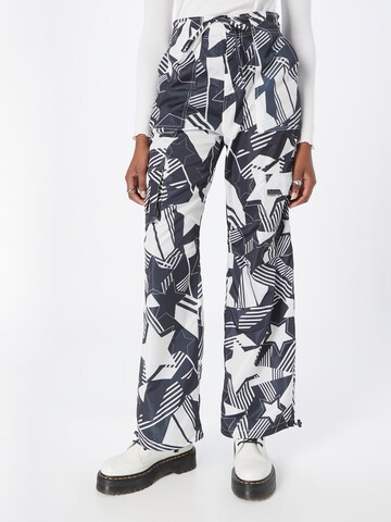 Nasty Gal Wide leg Cargobroek in Blauw: voorkant