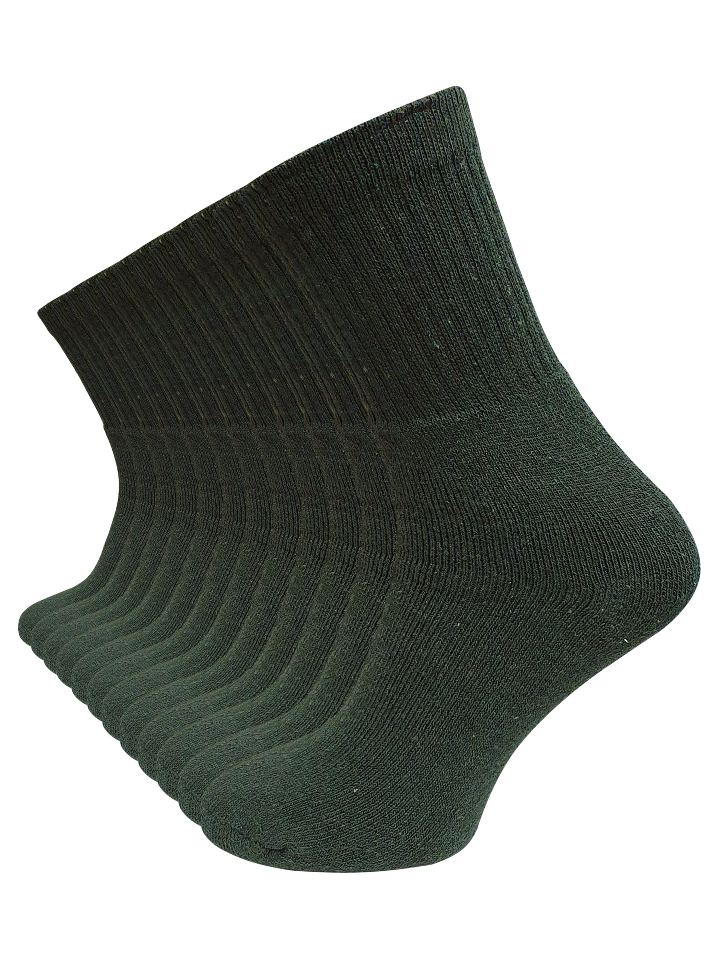 Cotton Prime Socks in Green: front