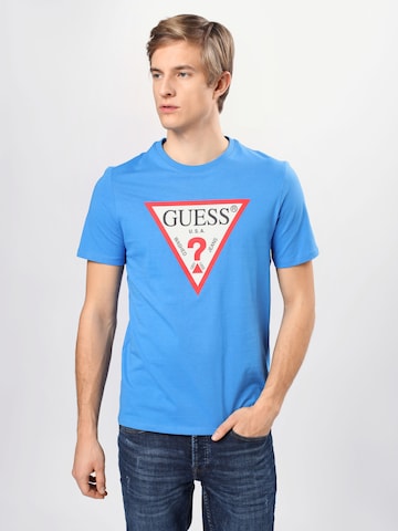 GUESS Tričko - Modrá: predná strana