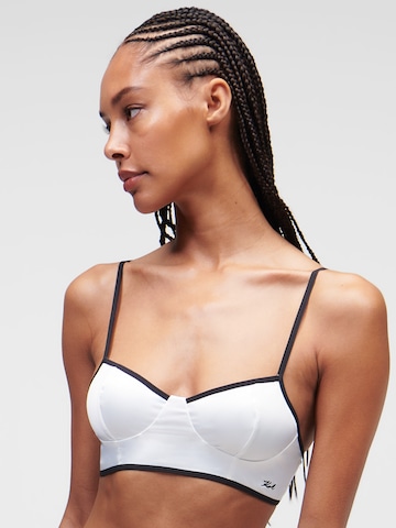 Karl Lagerfeld Bra in White: front