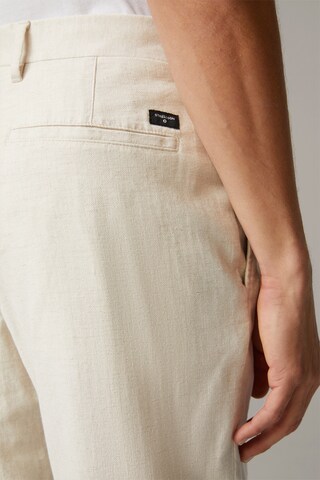 STRELLSON Tapered Bundfaltenhose 'Louis' in Beige