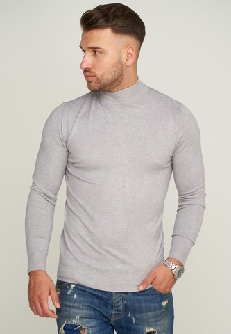 behype Sweater 'MKBONI' in Grey: front